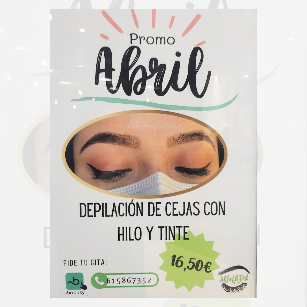 Promoción en depilación de cejas con hilo y tinte en Mirada